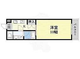 シティースパイア心斎橋イースト 1Kの間取図画像