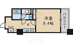 メゾン・ド・ヴィレ大阪城公園前 1Kの間取図画像