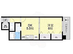 朝日プラザ高津2 1DKの間取図画像