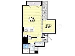 BRAVE常盤町2 1LDKの間取図画像