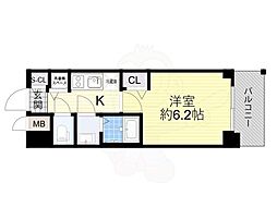 プレサンス高津公園ディオ 1Kの間取図画像