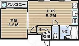 ラパンジール長堀 1LDKの間取図画像