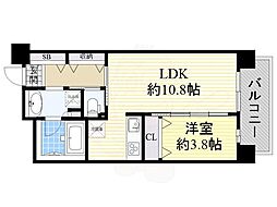 セレニテ心斎橋グランデ 1LDKの間取図画像