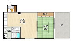 ハイツ紫峯 1LDKの間取図画像