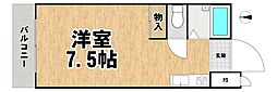 ハイツウエストコート ワンルームの間取図画像