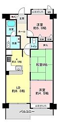サングレールアペックス 3LDKの間取図画像
