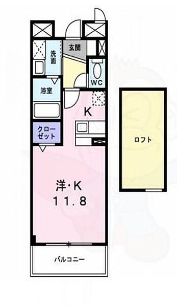 メゾンドグラースN ｜兵庫県宝塚市山本野里２丁目(賃貸マンション1R・2階・30.44㎡)の写真 その2