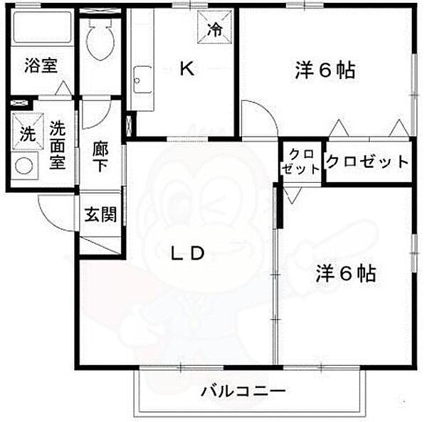 サニーコート ｜兵庫県川西市加茂３丁目(賃貸アパート2LDK・2階・55.47㎡)の写真 その2