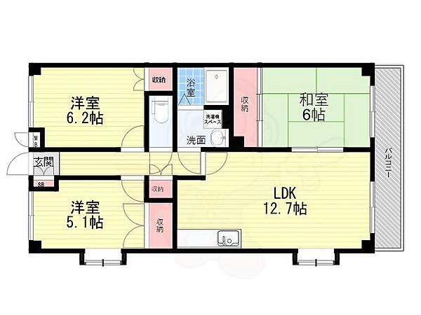 ボナミ田中マンション PART2 105｜兵庫県宝塚市安倉南１丁目(賃貸マンション3LDK・1階・66.00㎡)の写真 その2