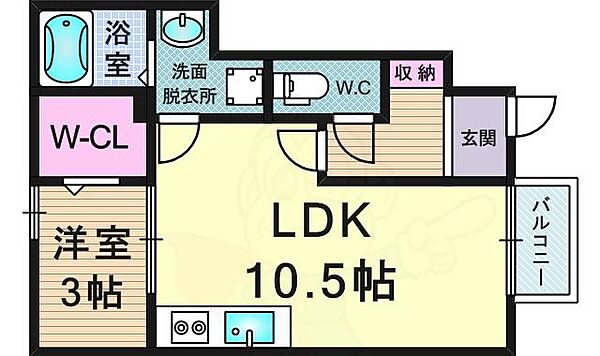 ノイハウス 101｜兵庫県伊丹市池尻６丁目(賃貸アパート1LDK・1階・44.94㎡)の写真 その2