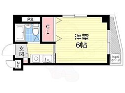 第一インテリジェントビル 1Kの間取図画像