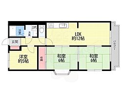 ドムール宝塚 3LDKの間取図画像