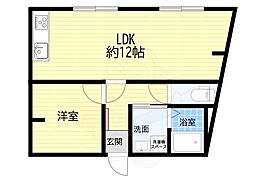 Lavida花屋敷 1LDKの間取図画像