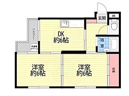 FFハイツ 1Kの間取図画像