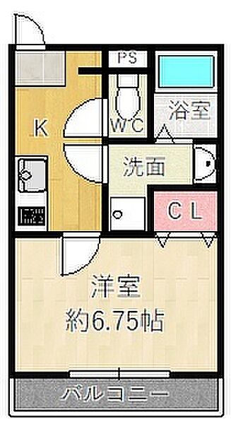 ケイズスクエア尼崎 ｜兵庫県尼崎市西大物町(賃貸アパート1K・3階・25.03㎡)の写真 その2