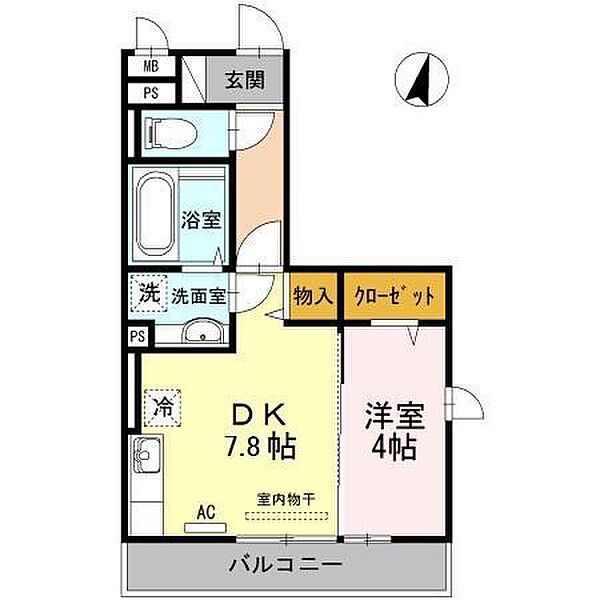 コーポルポ・Ｓ 201｜佐賀県佐賀市開成3丁目(賃貸アパート1DK・2階・35.35㎡)の写真 その2