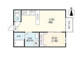 キャッスル日の出 203 ｜ 佐賀県佐賀市日の出1丁目（賃貸アパート1LDK・2階・28.98㎡） その2