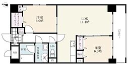 仮）サンライズビル 3階2LDKの間取り