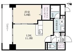 仮）サンライズビル 6階1LDKの間取り