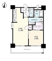 プレミアムタワー佐賀駅北 10階1LDKの間取り