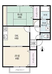 マロンK′sC 2DKの間取図画像