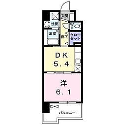 エミネンス駅南 1DKの間取図画像