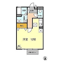 セピアコートアミ ワンルームの間取図画像