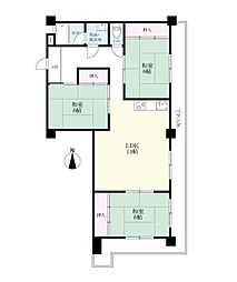 日新ビル 3LDKの間取図画像