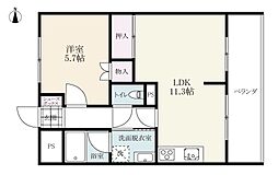 MHG天神ビル 1LDKの間取図画像