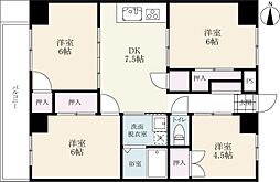 サンシャインM 4DKの間取図画像