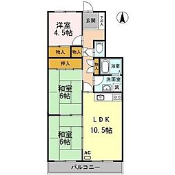 フレンドリィ雅 3LDKの間取図画像