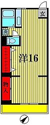 JR常磐線 松戸駅 徒歩7分の賃貸マンション 4階1DKの間取り