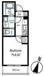 京成松戸線 元山駅 徒歩3分の賃貸アパート 1階1Kの間取り