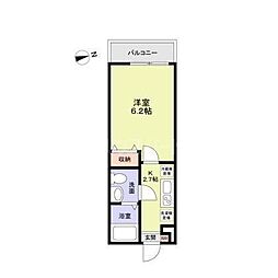 京成松戸線 上本郷駅 徒歩10分の賃貸アパート 2階1Kの間取り