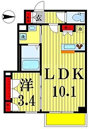 VIELL 1LDKの間取図画像