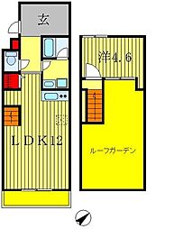 カーサリベレナ 1LDKの間取図画像