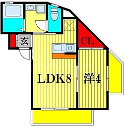 Sette oceano 1LDKの間取図画像