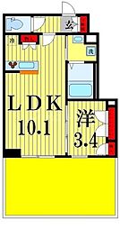 ROELL 1LDKの間取図画像