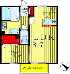 ハイブリッジ3 1LDKの間取図画像