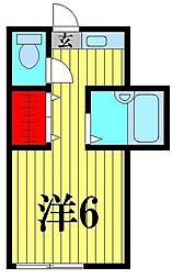 松戸荘 ワンルームの間取図画像