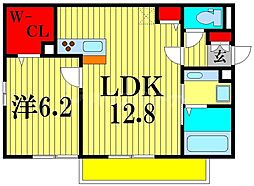 ボヌール 1LDKの間取図画像
