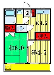 dハウス 2DKの間取図画像