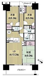 グランマークス東松戸 3LDKの間取図画像