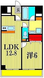 T-ONEビル 1LDKの間取図画像