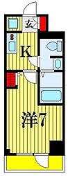S-RESIDENCE松戸 1Kの間取図画像
