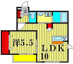 ハイローズ 1LDKの間取図画像