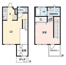 KASHIWANOHA　HYGGE 2階1LDKの間取り