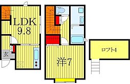 CATS SITE 2階1LDKの間取り