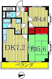 間取図画像 2DK