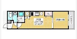 アルカンシエル柏 4階1LDKの間取り